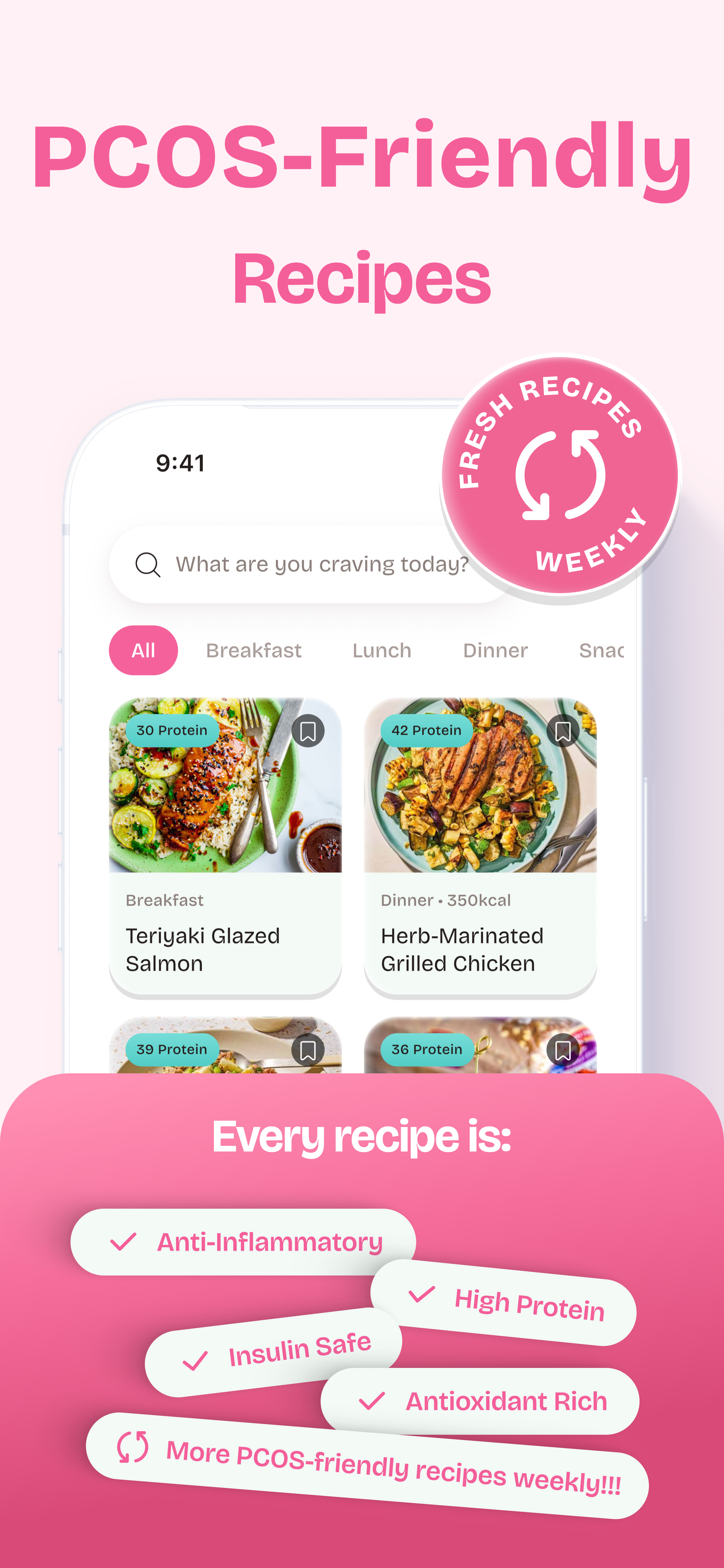 PCOS-friendly recipes in Floora