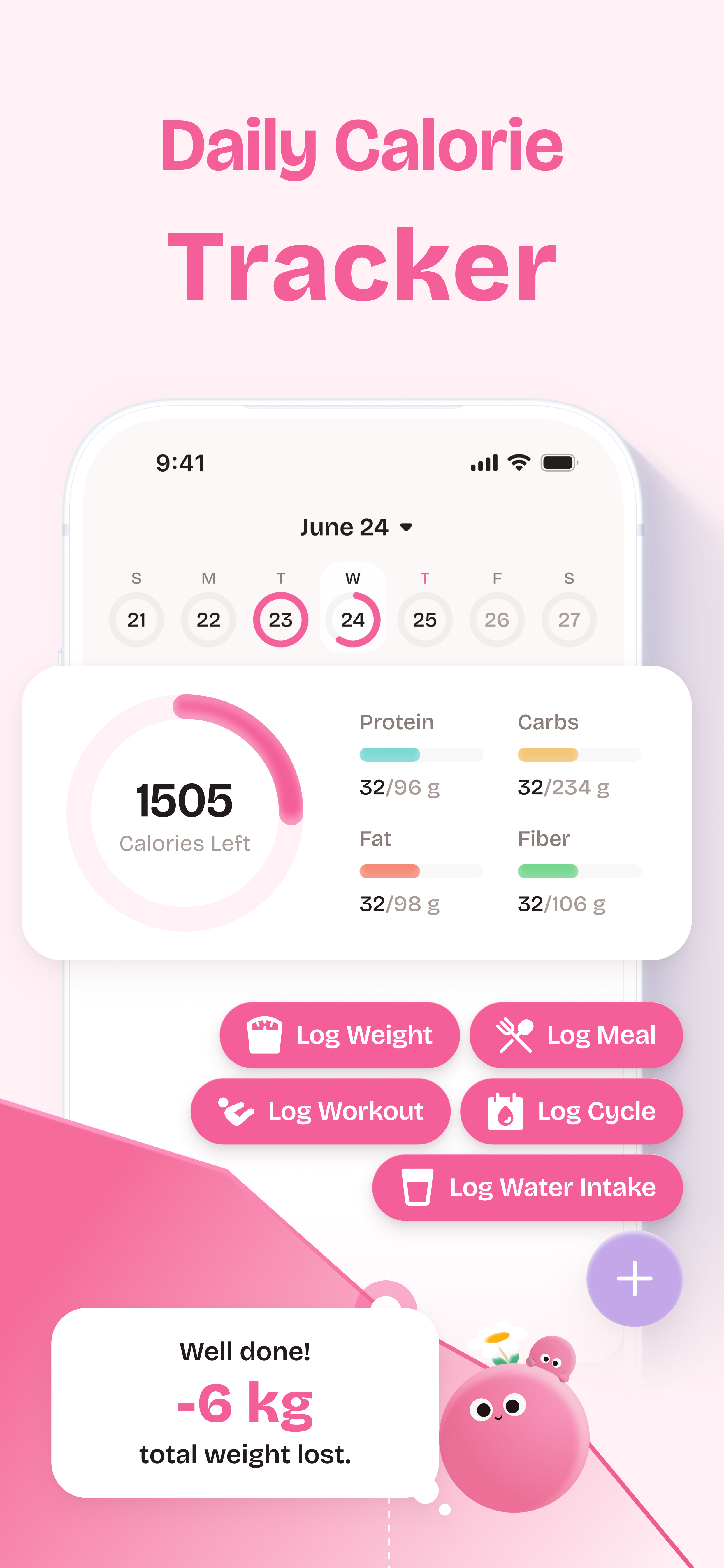 Daily calorie tracker in Floora